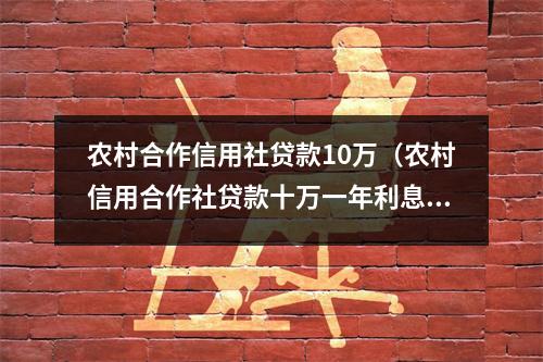 农村合作信用社贷款10万（农村信用合作社贷款十万一年利息）