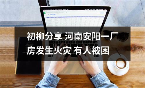 初柳分享 河南安阳一厂房发生火灾 有人被困