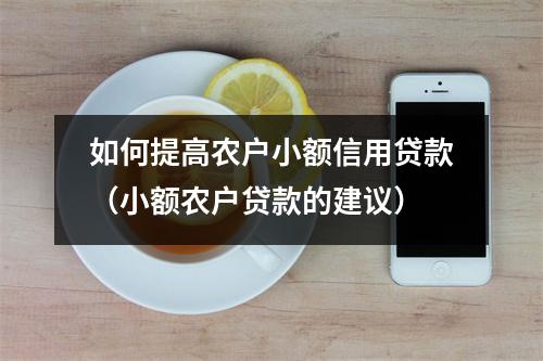 如何提高农户小额信用贷款（小额农户贷款的建议）