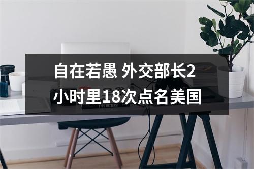 自在若愚 外交部长2小时里18次点名美国