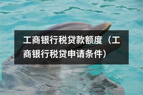 工商银行税贷款额度(工商银行税贷申请条件)