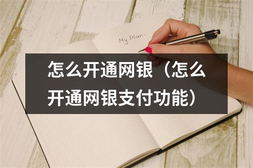 怎么开通网银(怎么开通网银支付功能)