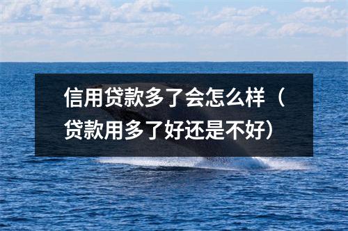 信用贷款多了会怎么样（贷款用多了好还是不好）