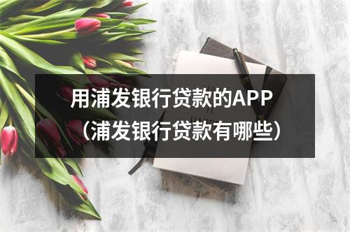 用浦发银行贷款的APP(浦发银行贷款有哪些)