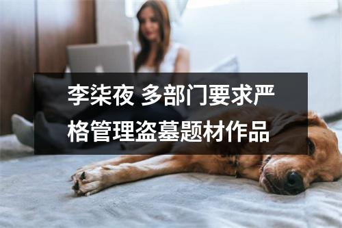 李柒夜 多部门要求严格管理盗墓题材作品