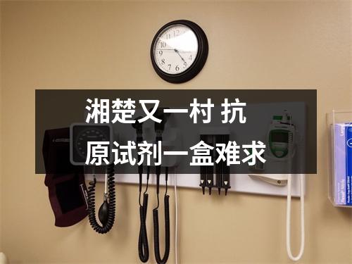 湘楚又一村 抗原试剂一盒难求