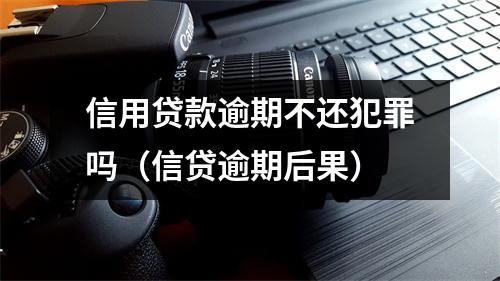 信用贷款逾期不还犯罪吗（信贷逾期后果）