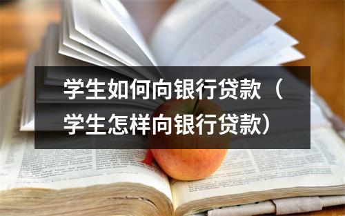 学生如何向银行贷款(学生怎样向银行贷款)