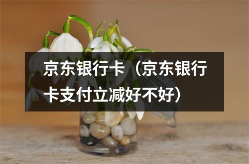 京东银行卡（京东银行卡支付立减好不好）