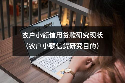 农户小额信用贷款研究现状（农户小额信贷研究目的）