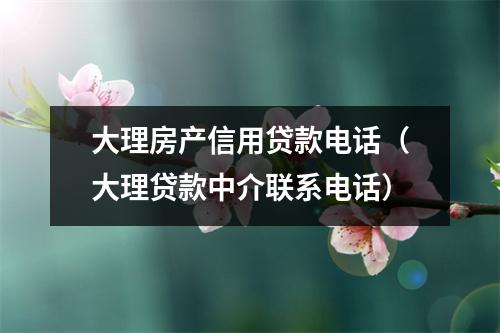 大理房产信用贷款电话（大理贷款中介联系电话）