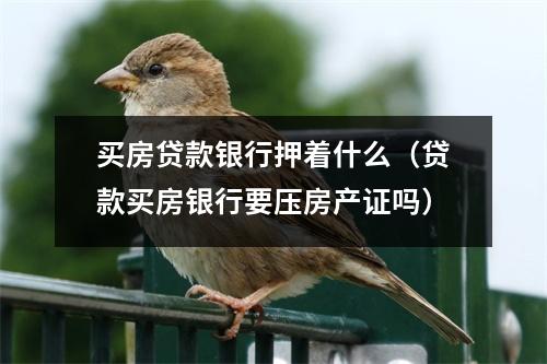 买房贷款银行押着什么（贷款买房银行要压房产证吗）