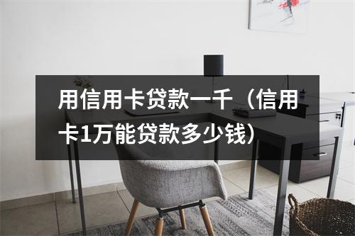 用信用卡贷款一千(信用卡1万能贷款多少钱)