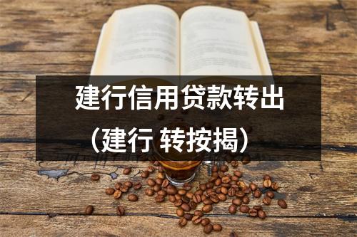 建行信用贷款转出（建行 转按揭）