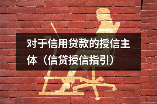 对于信用贷款的授信主体(信贷授信指引)