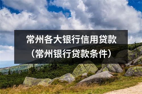 常州各大银行信用贷款(常州银行贷款条件)