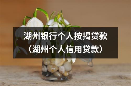 湖州银行个人按揭贷款（湖州个人信用贷款）