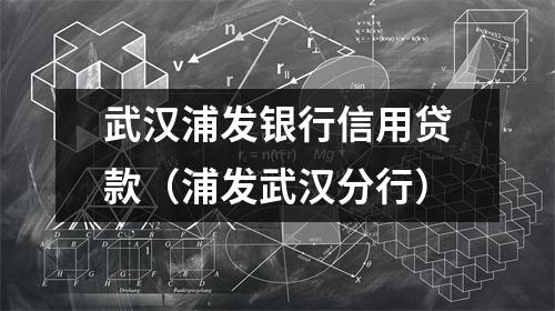 武汉浦发银行信用贷款（浦发武汉分行）
