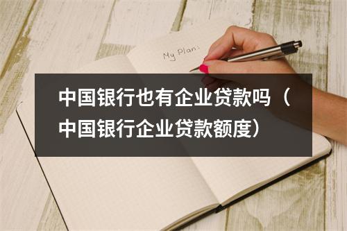中国银行也有企业贷款吗（中国银行企业贷款额度）