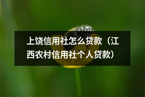 上饶信用社怎么贷款（江西农村信用社个人贷款）