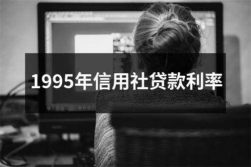 1995年信用社贷款利率