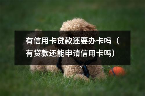 有信用卡贷款还要办卡吗（有贷款还能申请信用卡吗）