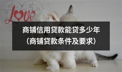 商铺信用贷款能贷多少年（商铺贷款条件及要求）