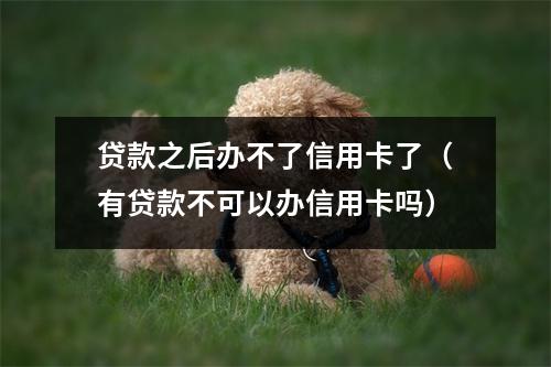 贷款之后办不了信用卡了（有贷款不可以办信用卡吗）