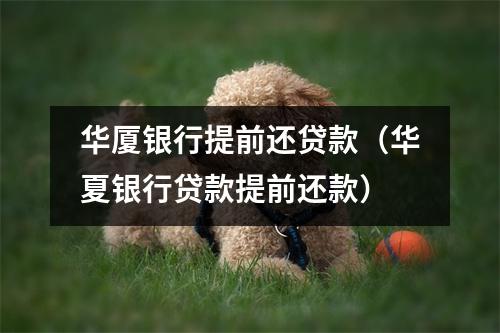 华厦银行提前还贷款（华夏银行贷款提前还款）