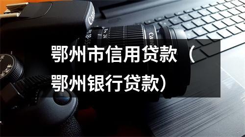鄂州市信用贷款(鄂州银行贷款)