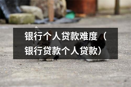 银行个人贷款难度（银行贷款个人贷款）