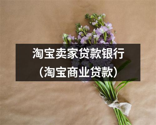 淘宝卖家贷款银行（淘宝商业贷款）
