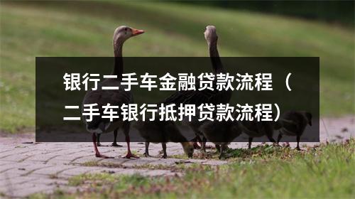 银行二手车金融贷款流程（二手车银行抵押贷款流程）