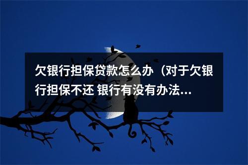 欠银行担保贷款怎么办（对于欠银行担保不还 银行有没有办法）
