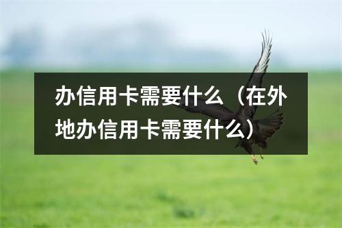 办信用卡需要什么（在外地办信用卡需要什么）
