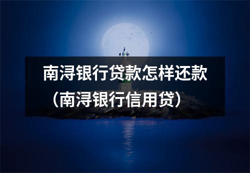 南浔银行贷款怎样还款(南浔银行信用贷)