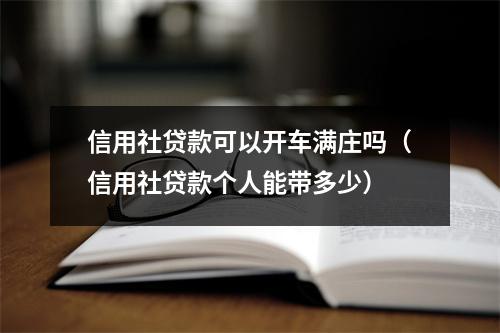 信用社贷款可以开车满庄吗（信用社贷款个人能带多少）
