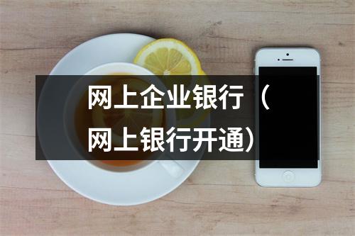 网上企业银行（网上银行开通）