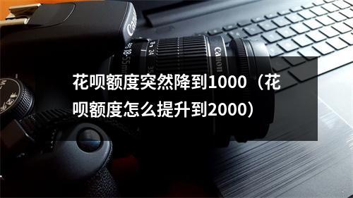 花呗额度突然降到1000（花呗额度怎么提升到2000）