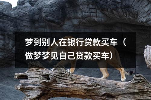 梦到别人在银行贷款买车（做梦梦见自己贷款买车）