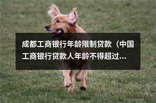 成都工商银行年龄限制贷款（中国工商银行贷款人年龄不得超过）