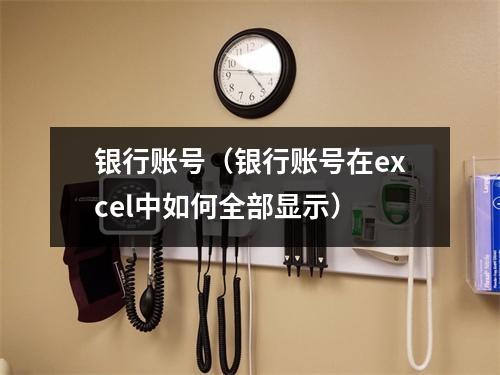 银行账号（银行账号在excel中如何全部显示）