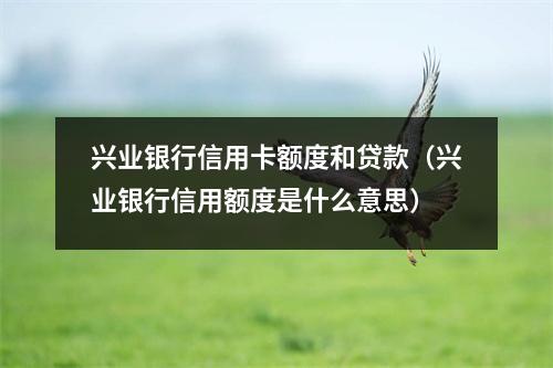 兴业银行信用卡额度和贷款（兴业银行信用额度是什么意思）