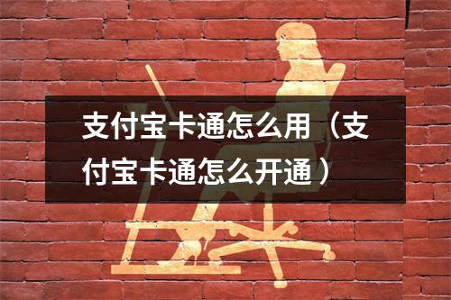 支付宝卡通怎么用(支付宝卡通怎么开通 )