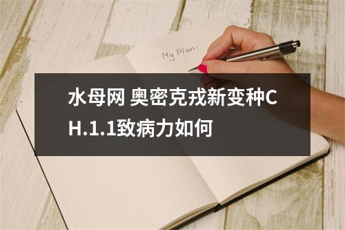 水母网 奥密克戎新变种CH.1.1致病力如何 
