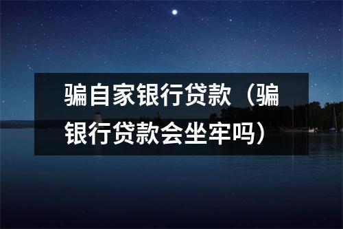 骗自家银行贷款（骗银行贷款会坐牢吗）