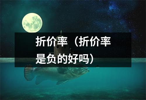 折价率（折价率是负的好吗）