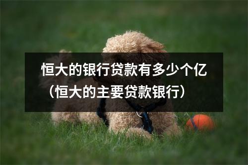 恒大的银行贷款有多少个亿(恒大的主要贷款银行)