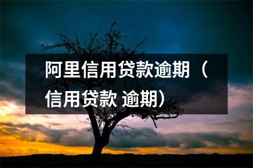 阿里信用贷款逾期（信用贷款 逾期）
