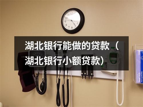 湖北银行能做的贷款(湖北银行小额贷款)